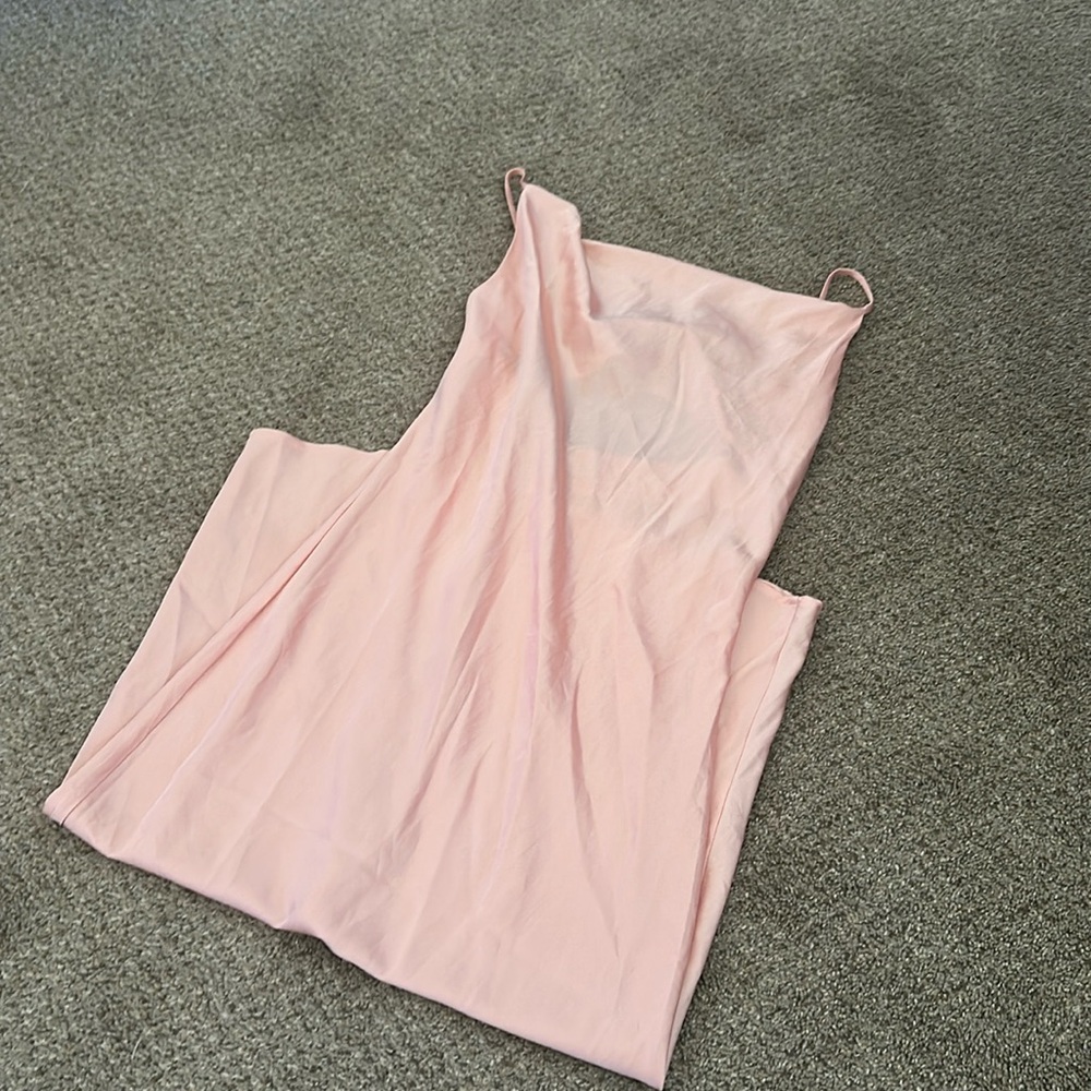 Petal and pup soft pink silk dress
